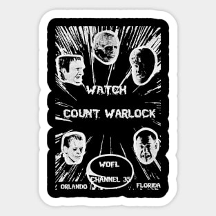 COUNT WARLOCK Horror Movie Host WOFL Orlando Sticker